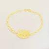 18K Real Gold Kitten Kids Bracelet