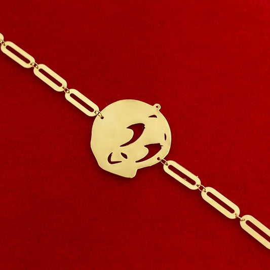 18K Real Gold Tweety Kids Bracelet