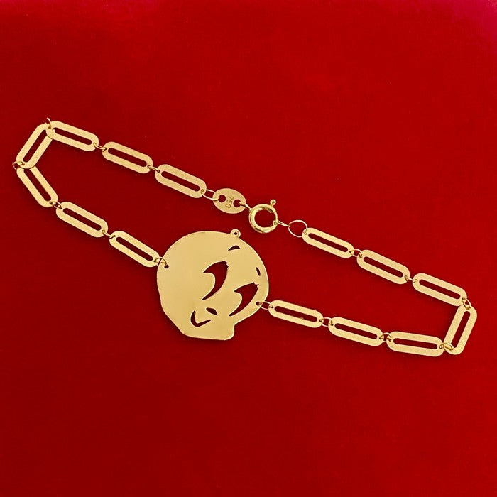 18K Real Gold Tweety Kids Bracelet