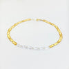 18K Real Gold Plates Bracelet With 6 Stones