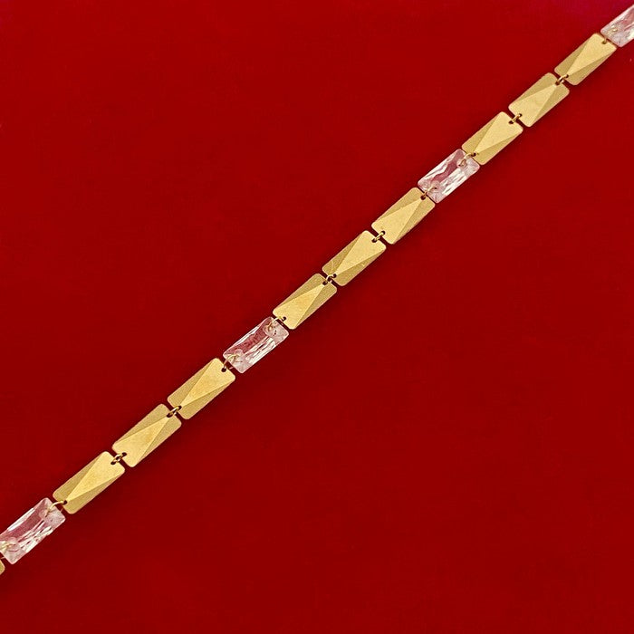 18K Real Gold Arrow Plates With Stones
