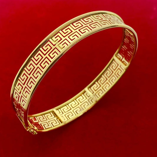 18K Real Gold Double Layer Versace Bangle