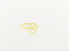 18K Real Gold 4 Heart Flower Ring