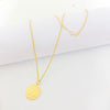18K Real Gold Coin Necklace