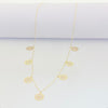 18K Real Gold 7 Sun Style Choker