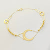 18K Real Gold Lunar Moon Bracelet