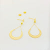 18K Real Gold Lunar Moon Earrings
