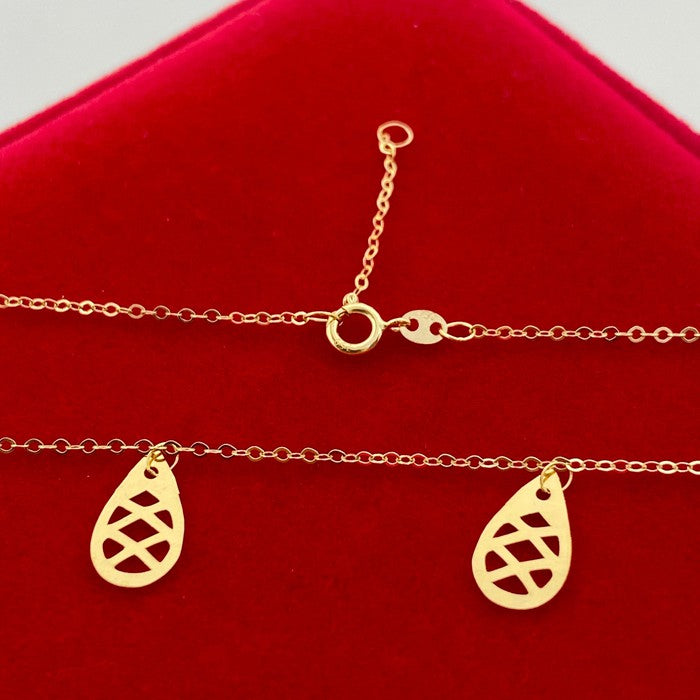 18K Real Gold 7 Droplets Necklace