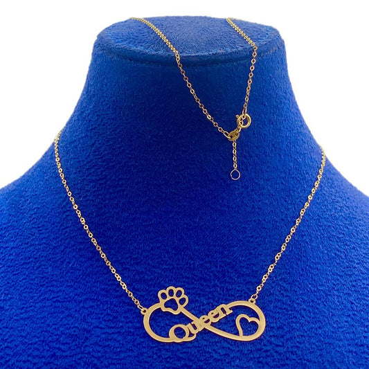 18K Real Gold Queen Necklace