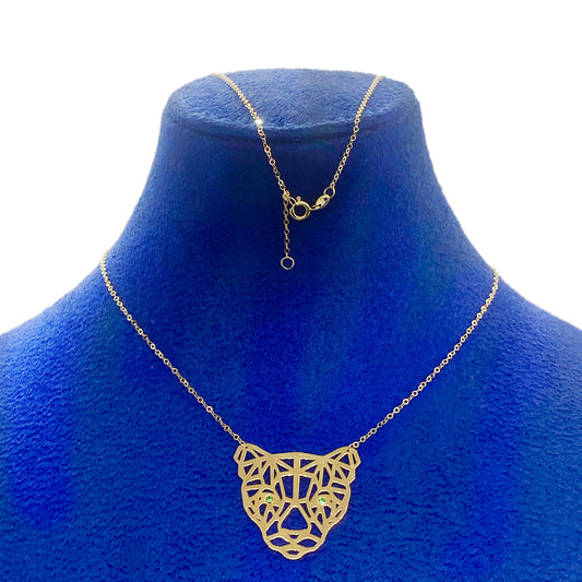 18K Real Gold Tiger Necklace - Embellish Gold