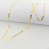 18K Real Gold Cd Paper Clip Necklace