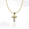 18 Karat Real Gold Unisex Cross Necklace