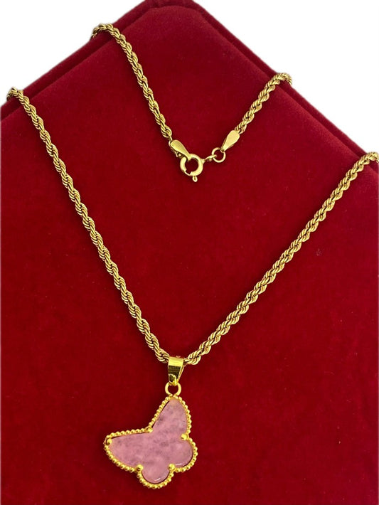 18K Real Gold Butterfly necklace - Embellish Gold