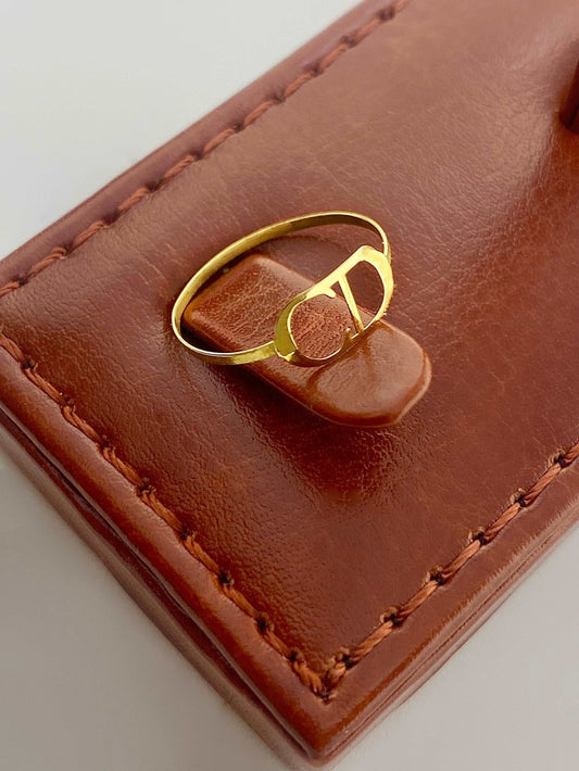 18K Real Gold CD Ring - Embellish Gold