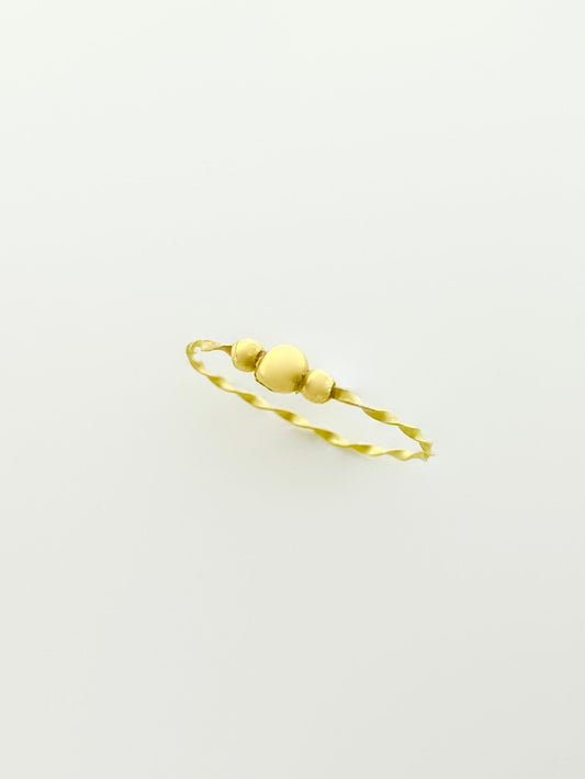18K Real Gold 3 ball ring - Embellish Gold