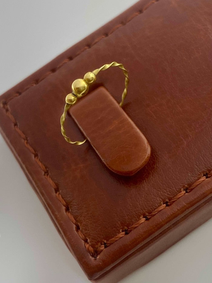 18K Real Gold 3 ball ring - Embellish Gold