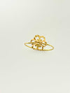 18K Real Gold Flower Ring - Embellish Gold