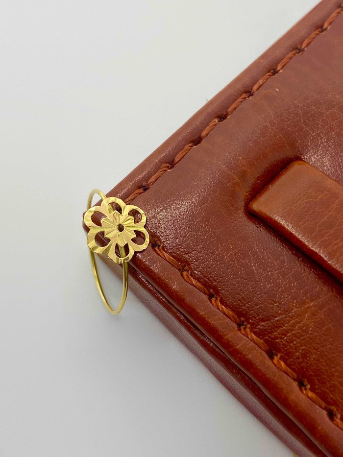 18K Real Gold Flower Ring - Embellish Gold