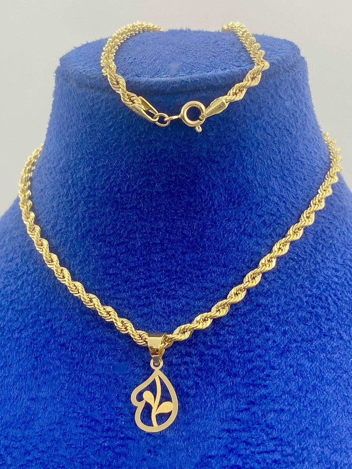 18-karat gold Heart Design Necklace - Embellish Gold