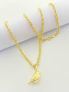 18k gold necklace with bird pendant - Embellish Gold