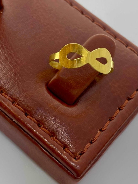 18K Real Gold Infinity Ring - Embellish Gold