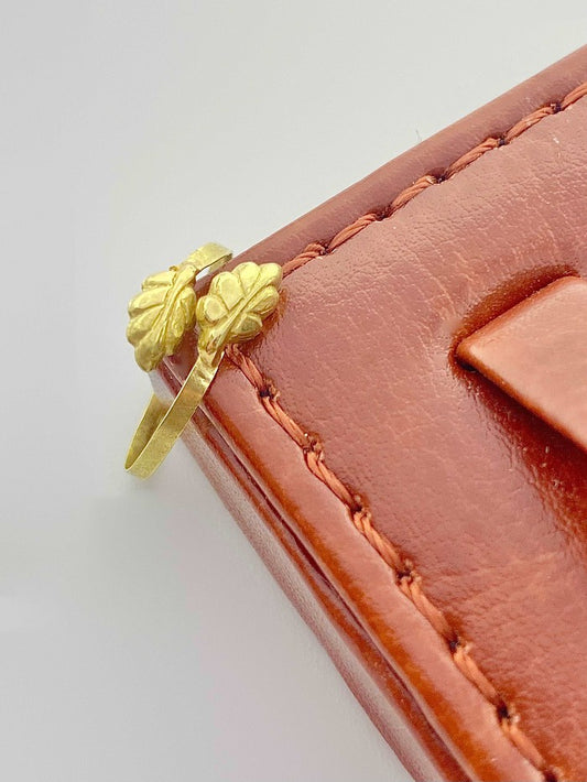 18K Real Gold Leaf Ring - Embellish Gold