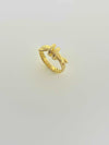 18K Real Gold twised Design Ring - Embellish Gold