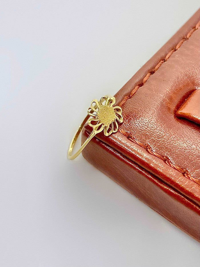 18k gold Flower ring - Embellish Gold