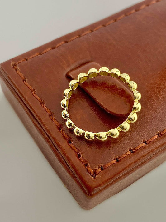 18k gold balls ring - Embellish Gold