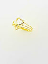 18k gold 2 heart ring - Embellish Gold