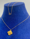 18k gold flower petal necklace - Embellish Gold