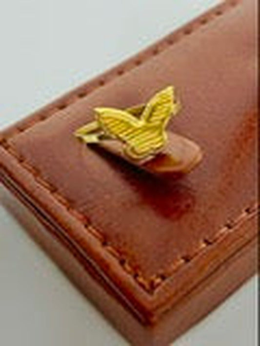 18k gold ring with butterfly - Embellish Gold