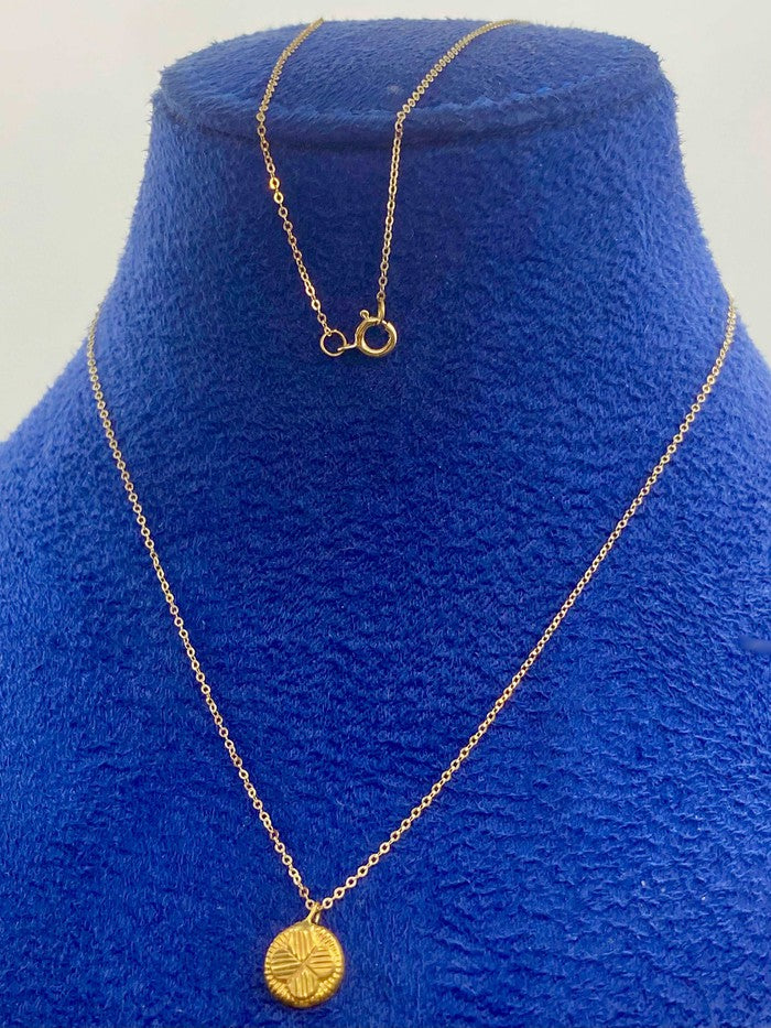 18K Real Gold Flower necklace - Embellish Gold