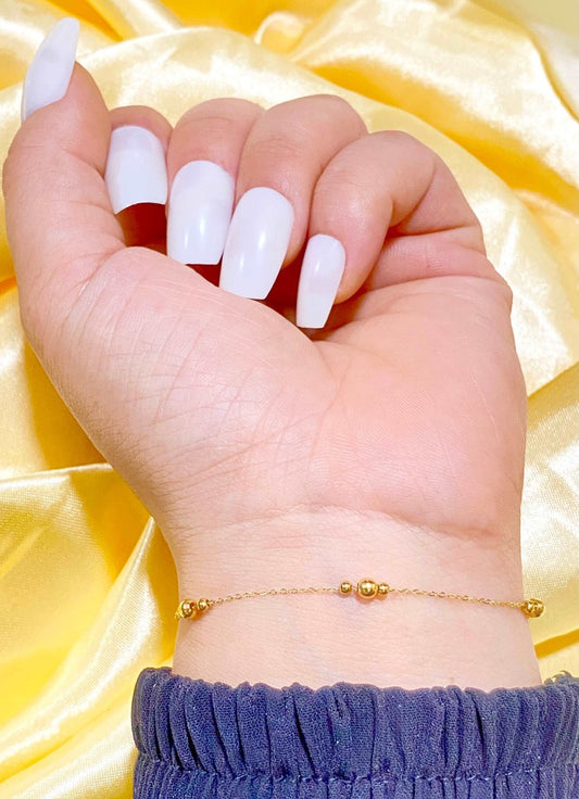 18K Real Gold 15 balls bracelet - Embellish Gold