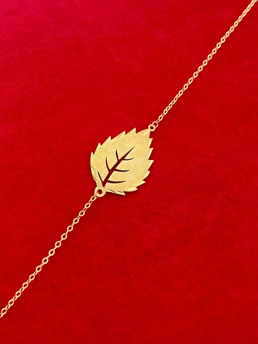 18K Real Gold Leaf Bracelet - Embellish Gold