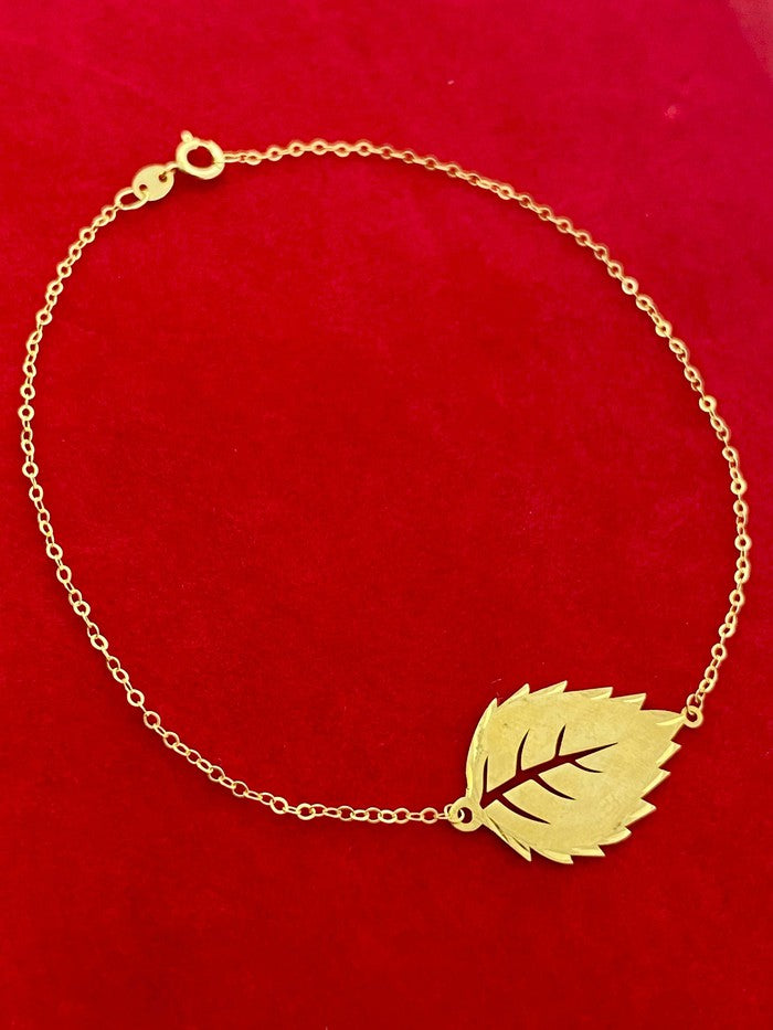 18K Real Gold Leaf Bracelet - Embellish Gold