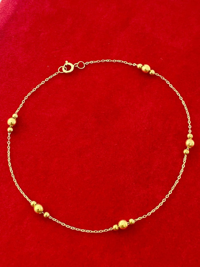 18K Real Gold 15 balls bracelet - Embellish Gold