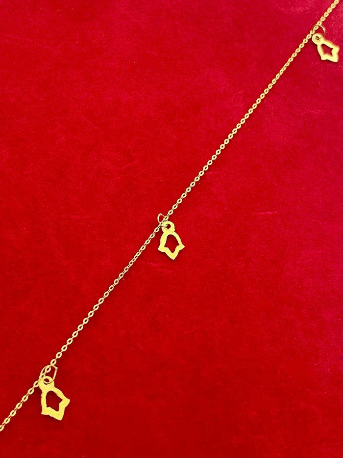 18K Real Gold 3 palm bracelet - Embellish Gold