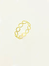 18K Real Gold Twisted circles Ring - Embellish Gold