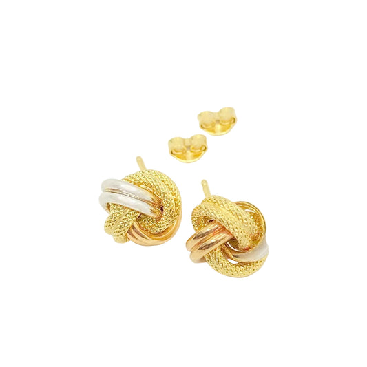 18K Real Gold Loveknot Earrings - Embellish Gold