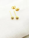 18k Real Gold Glitter ball earrings - Embellish Gold