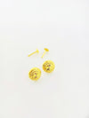 18k Real Gold Sunflower screw earrings - Embellish Gold