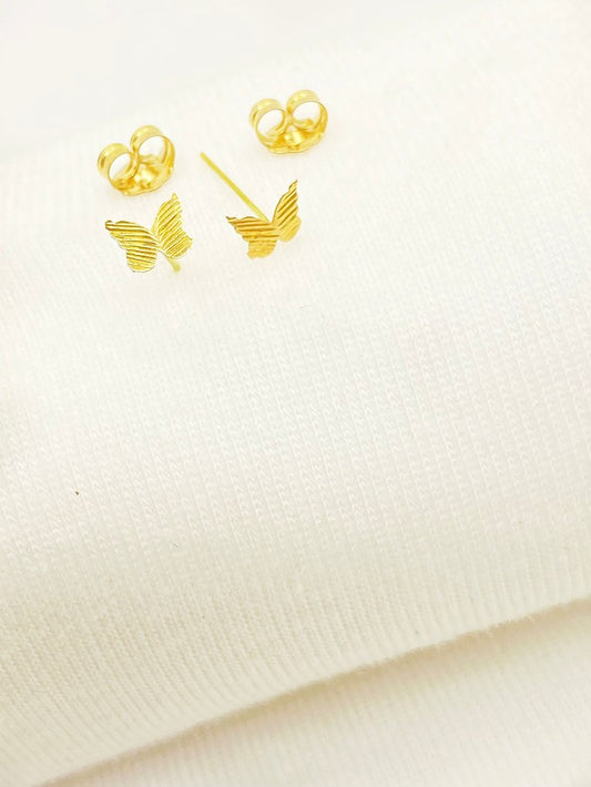 18k Real Gold Baby Butterfly Earrings - Embellish Gold