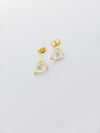18k Real Gold bvlgari stone earrings - Embellish Gold