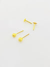 18k Real Gold Ball plain screw Earrings - Embellish Gold