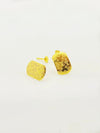 18k Real Gold LV texture Earrings - Embellish Gold