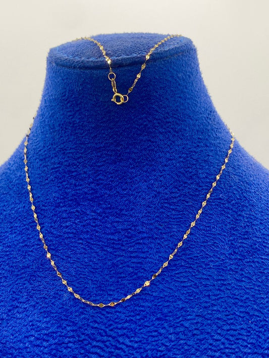 18K Real Gold Mirror chain