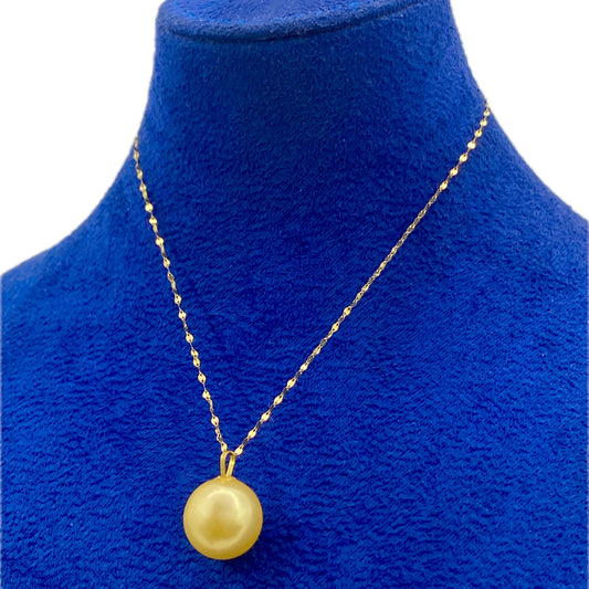 18K Real Gold Yellow Gold Pearl Necklace - Embellish Gold