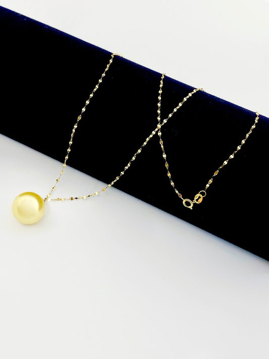 18k Real Gold Yellow Gold Pearl Necklace - Embellish Gold