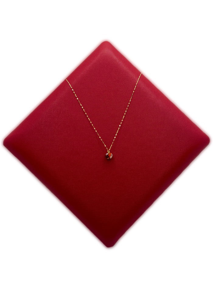 18k Real Gold Tiger Eye Stone Necklace - Embellish Gold